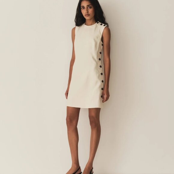 Doen Coralie Mini Shift Dress in Magnolia sz 6 - Picture 3 of 13